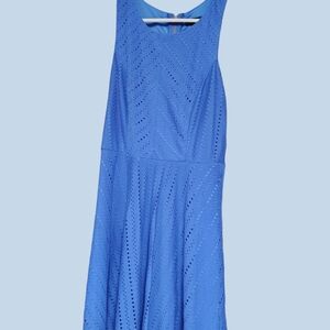 Elegant Blue Sleeveless Dress